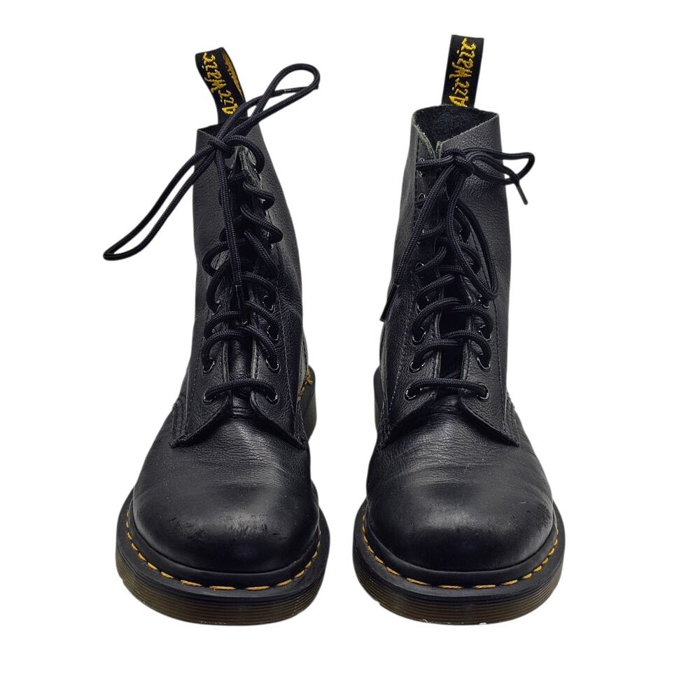 Dr. Martens 1460 Pascal Women's Black Leather Combat Boots Size 7 - Picture 5 of 9
